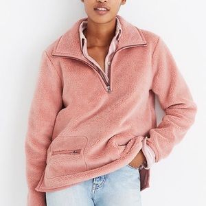 Madewell Pink Sherpa popover - XXS
